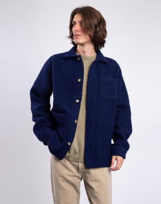 Forét Stay Wool Overshirt NAVY L