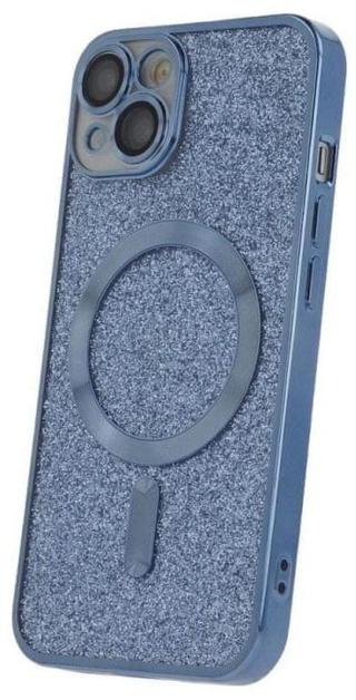 Forever Silikonové TPU pouzdro Mag Glitter Chrome pro iPhone 14 Plus modré
