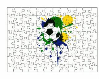Fotbalový míč Puzzle dřevěné