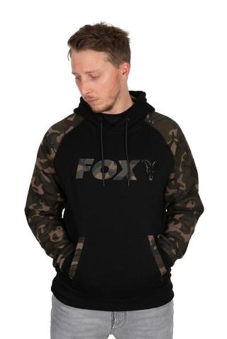 Fox Mikina Black / Camo Raglan Hoodie - XL