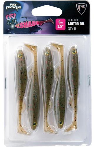 Fox rage gumová nástraha slick shad ultra uv motor oil-7 cm 5 kusu