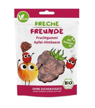 Freche Freunde BIO Ovocné želé Jablko, malina, rýžové kuličky 30 g