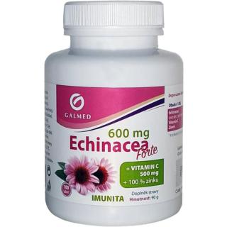 Galmed Echinacea forte 600mg + Vit.C+Zinek doplněk stravy pro podporu imunitního systému s vitamínem C 100 tbl