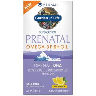 Garden of Life Minami Nutrition Omega 3 Prenatal doplněk stravy pro těhotné a kojící ženy příchuť Lemon 60 ks