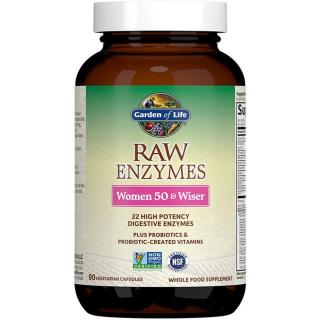 Garden of Life RAW Enzymes Women 50 & Wiser trávicí enzym pro ženy 50+ 90 ks