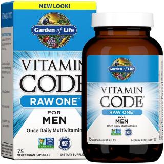 Garden of Life RAW Vitamin Code One for Men kapsle s multivitamínovým komplexem pro muže 75 cps