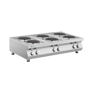 Gastro elektrický sporák - 15 600 W - 6 plotny