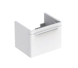 Geberit myDay - Umyvadlová skříňka, 540x410x430 mm, 1 zásuvka s LED osvětlením, lesklá bílá Y824065000