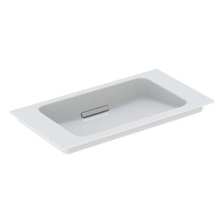 Geberit ONE - Umyvadlo nábytkové 750x400x130 mm, skrytý přepad, bez otvoru pro baterii, vodorovný odtok, KeraTect, bílá 500.391.01.1