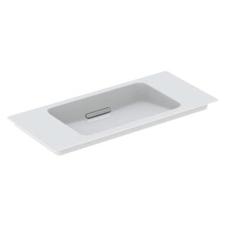 Geberit ONE - Umyvadlo nábytkové 900x400x130 mm, skrytý přepad, bez otvoru pro baterii, vodorovný odtok, KeraTect, bílá 500.395.01.2