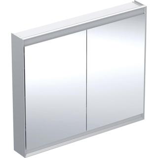 Geberit ONE - Zrcadlová skříňka s LED osvětlením, 1050x900x150 mm, 2 dvířka, hliník 505.814.00.1