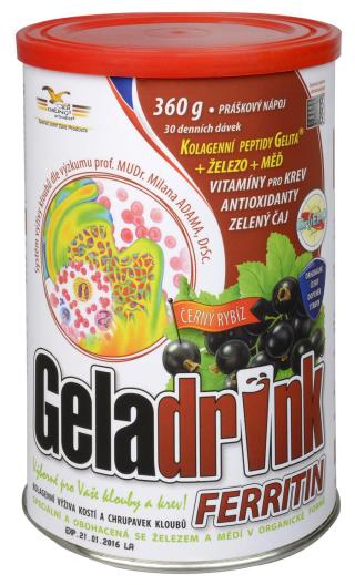 Geladrink Geladrink Ferritin nápoj Černý rybíz 360 g