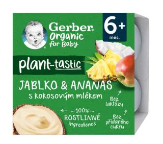 GERBER Organic 100% Dezert rostlinný jablko a ananas s kokosovým mlékem ​