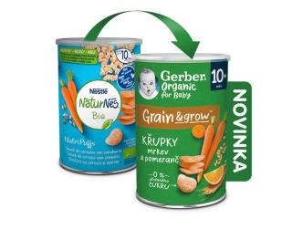 GERBER Organic křupky s mrkví a pomerančem 35 g