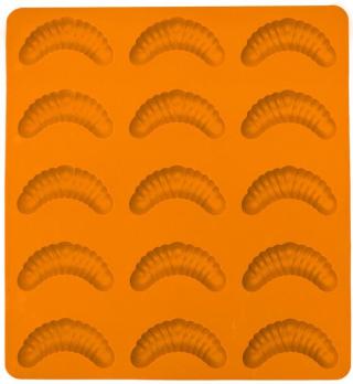 German Nepřilnavá forma na vanilkové rohlíčky / 15 ks / silikon / oranžová
