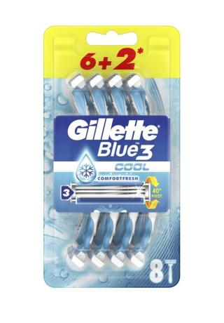 Gillette Blue3 Cool pánské jednorázové holítko 6+2 ks