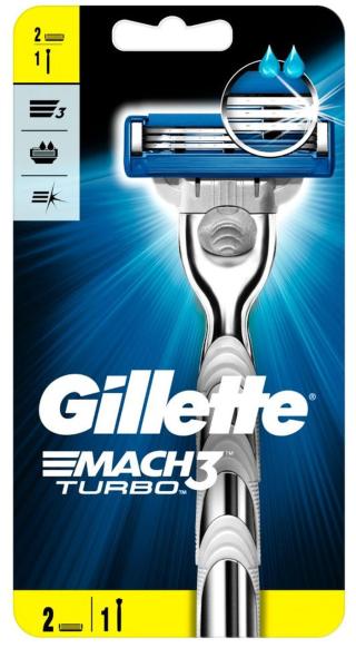 Gillette Mach3 Turbo Aloe Holící strojek + 2 hlavice