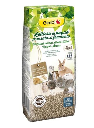 Gimbi podestýlka pro hlodavce - lisovaná pšeničná sláma 4 kg