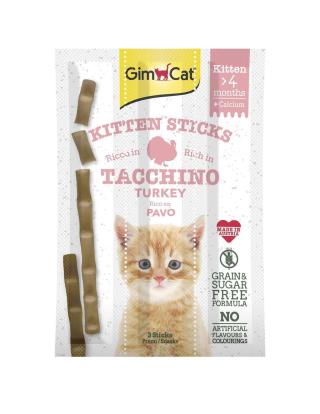 GimCat Kitten Sticks krůta a vápník 3 ks