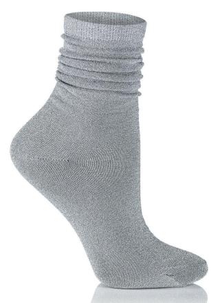 GLAMOUR SOCKS dámské ponožky s lurexem, stříbrná KNITTEX Varianta: stříbrná, vel. uni