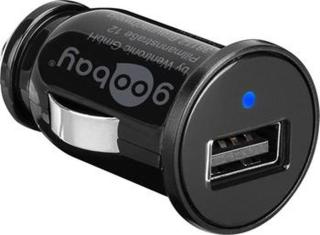 Goobay nabíječka pro mobil Napájecí 12-24V autoadaptér na 1x Usb 1A černý