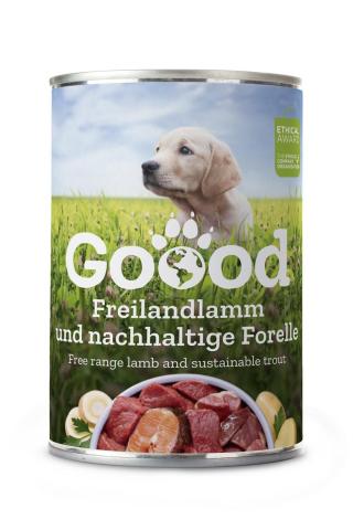 Goood Junior Freilandlamm & Nachhaltige Forelle - konzerva s jehněčím a pstruhem 400 g