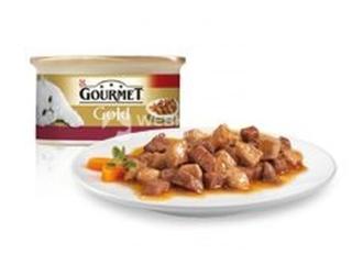 Gourmet Gold Sousta v marinádě 85 g kuřecí maso, srdce a játra