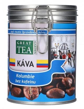 Great Tea Garden Káva Kolumbie bez kofeinu v dóze Varianta: zrnková 200g