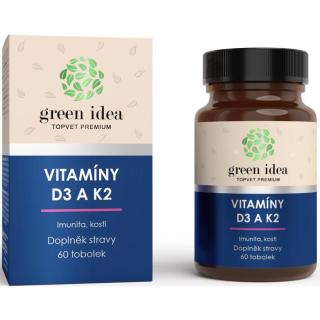 Green Idea Topvet Premium Vitamíny D3 a K2 doplněk stravy na svaly a klouby 60 ks