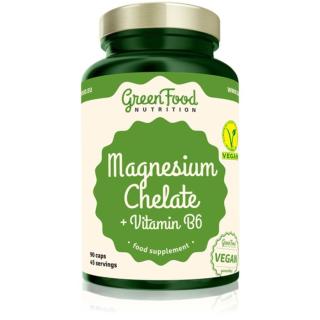 GreenFood Nutrition Magnesium Chelate + Vitamin B6 kapsle pro podporu paměti a koncentrace 90 cps