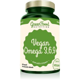 GreenFood Nutrition Omega 3,6,9 Vegan doplněk stravy s revitalizačním účinkem 60 cps