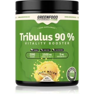 GreenFood Nutrition Performance Tribulus 90 % podpora sportovního výkonu příchuť Juicy Melon 420 g