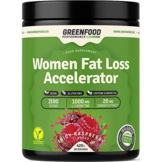 GreenFood Nutrition Performance Women Fat Loss Accelerator spalovač tuků příchuť Juicy Raspberry 420 g