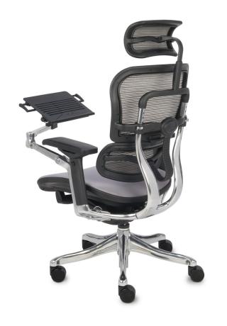 Grospol Ergohuman kancelářská židle s opěrkou nohou černá