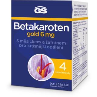 GS Betakaroten gold 6 mg kapsle pro podporu opálení 135 cps