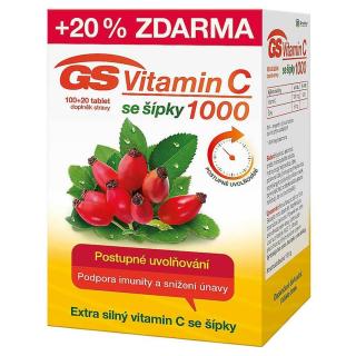 GS Vitamin C 1000 se šípky 120 tablet