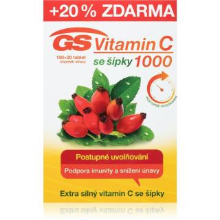 GS Vitamin C 1000mg se šípky tablety pro podporu imunitního systému 120 tbl