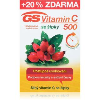 GS Vitamin C 500mg se šípky tablety pro podporu imunitního systému 120 tbl