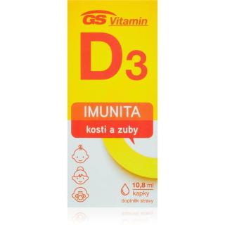 GS Vitamín D3 400IU kapky pro podporu imunity a optimální růst i vývin kostí 10,8 ml