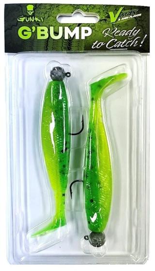 Gunki Gumová nástraha G Bump Ready To Catch Lime Chart Pepper 2ks - 8cm