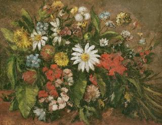 Gustave Courbet - Obrazová reprodukce Flowers, 1871,