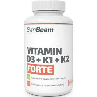 GymBeam Vitamin D3 + K1 + K2 Forte kapsle pro posílení imunity 120 cps