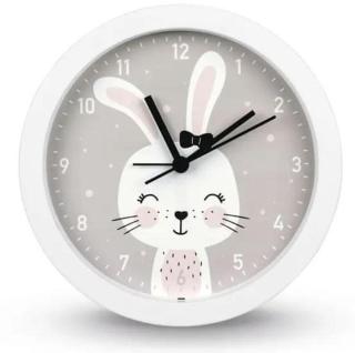 Hama Lovely Bunny, dětské stolní hodiny s funkcí buzení, průměr 16 cm, tichý chod - rozbaleno