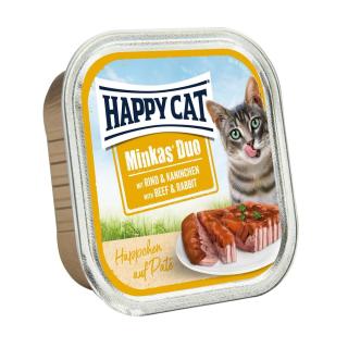 Happy Cat Minkas Duo - hovězí a králičí maso 100 g