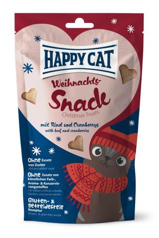 Happy Cat Vánoční pochoutky - hovězí & brusinky 100 g