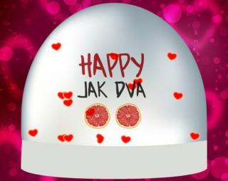 Happy jak dva grepy Srdcové těžítko