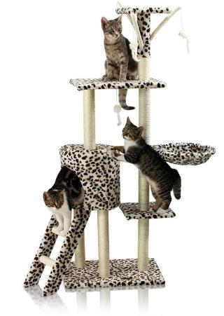 Hawaj Škrabadlo pro kočky 138 cm leopardí vzor 201511
