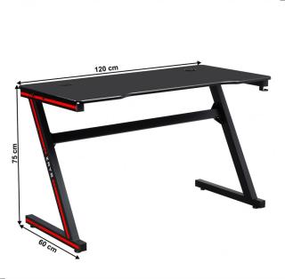 Herní stůl MACKENZIE s LED osvětlením 120 cm,Herní stůl MACKENZIE s LED osvětlením 120 cm