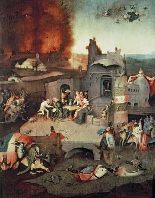 Hieronymus Bosch - Obrazová reprodukce Temptation of Saint Anthony, c.1500,