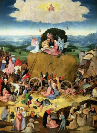 Hieronymus Bosch - Obrazová reprodukce The Haywain: central panel of the triptych, c.1500,